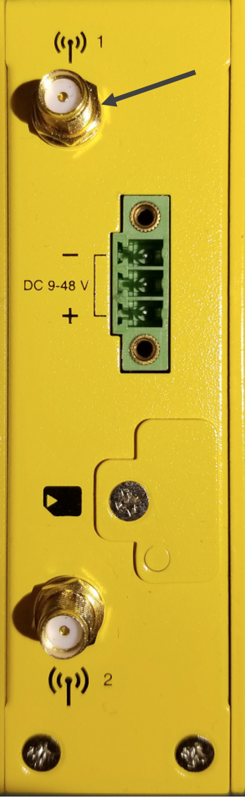 110g Airwall showing antenna port 1 at the top