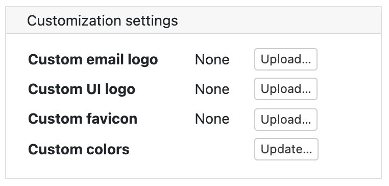 Conductor Customization settings on the Settings page
