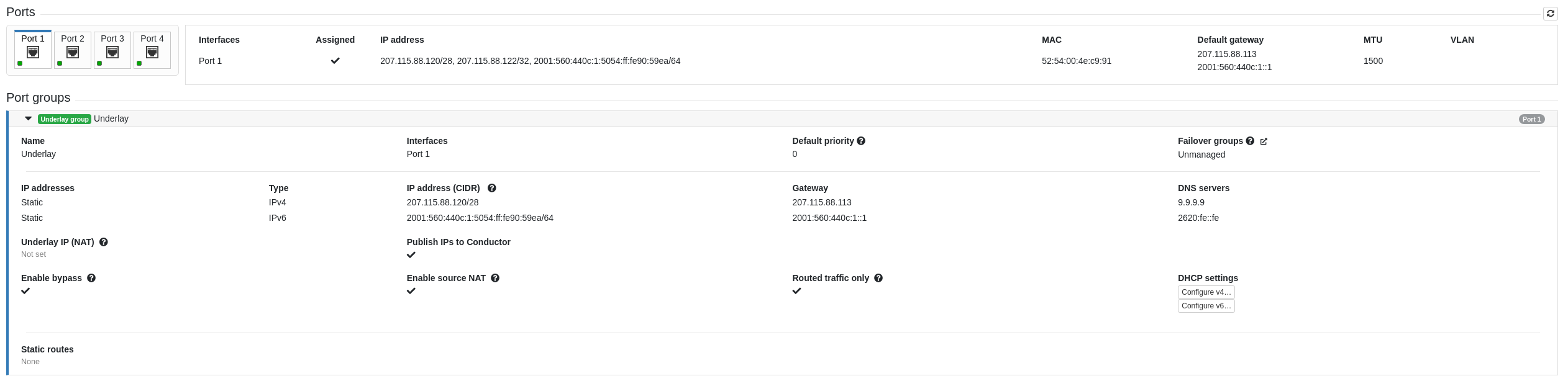 IPv4 and IPv6 addresses on the same underlay for an Airwall Relay